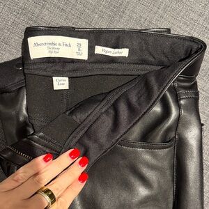 Abercrombie & Fitch Shiny Black Vegan Leather Pants